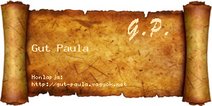 Gut Paula névjegykártya